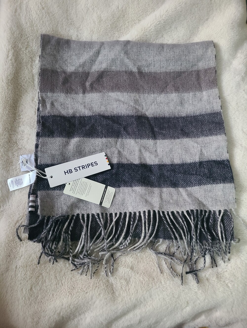 Hudson' Bay Company Stripes Wool Reversible Scarf